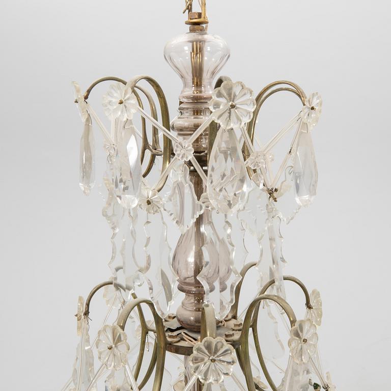 Chandelier in Baroque Style, First Half of the 20th Century.