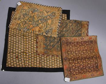 PARTI TEXTILER, ca 19 delar, 1700/1800/1900-tal.