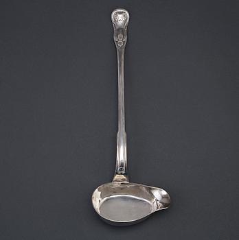 GUSTAF MÖLLENBORG, a silver soup ladle, Stockholm 1847.