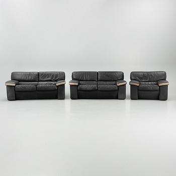 A pair of sofas and an armchair, Interface, Finland, late 20th century.