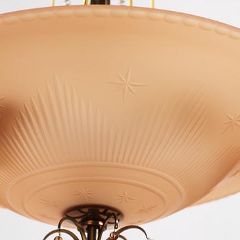 Harald Notini, taklampa, modell "6272", Arvid Böhlmarks Lampfabrik, 1920-30-tal.