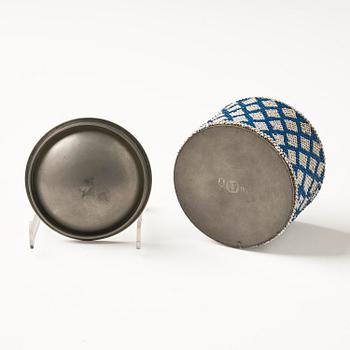 Firma Svenskt Tenn, a lidded pewter box, Stockholm, 1938.