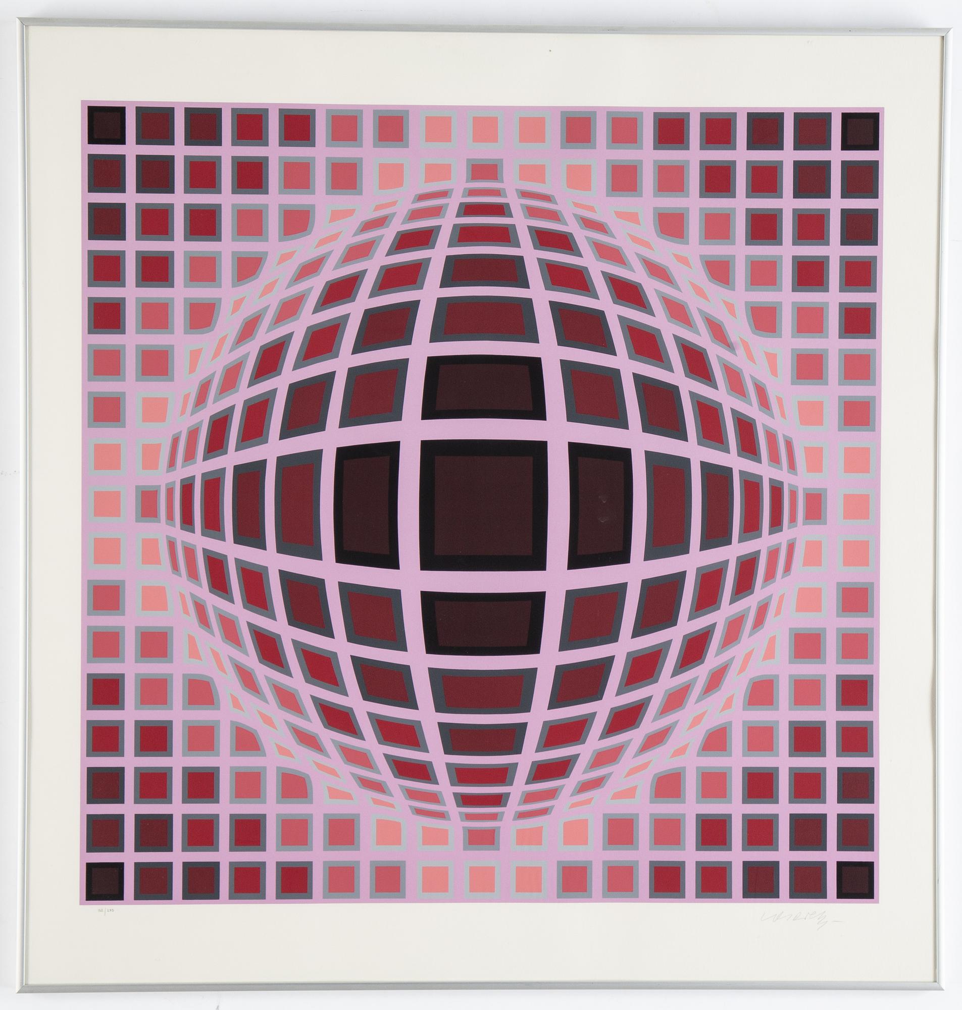 Victor Vasarely, silkscreen in colours, signed 152/275.