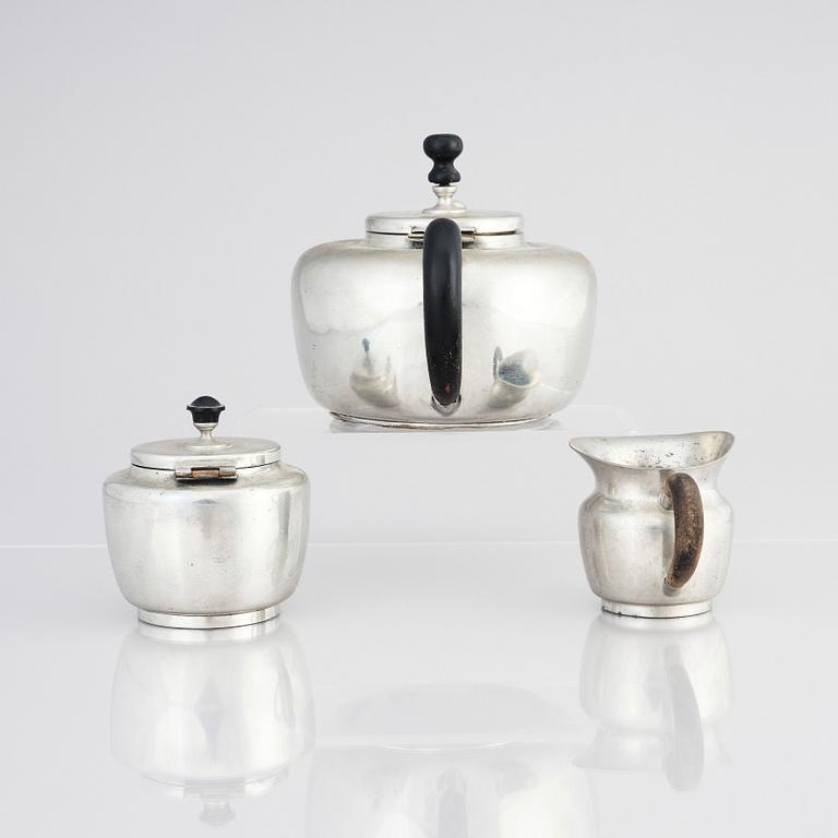 Josef Frank, a three pcs tea service, Svenskt Tenn 1946-48. Alva & Gunnar Myrdal's Collection.