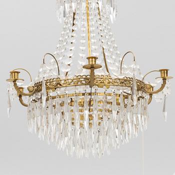 A Gustavian style chandelier, mid-20th Century.