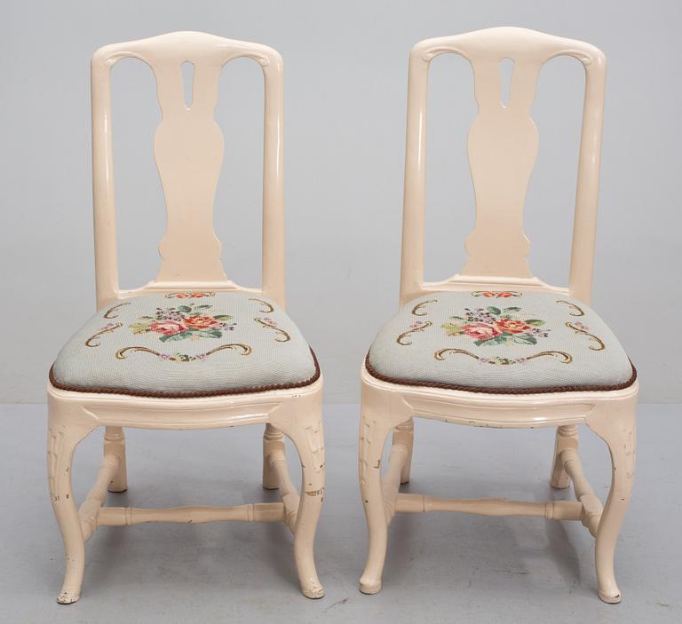 STOLAR, ett par, rokoko, 1700-tal.