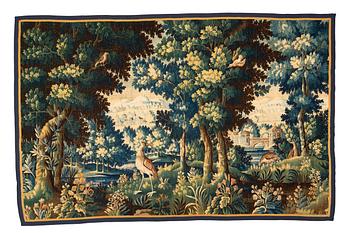 234. Vävd tapet, "Verdure", gobelängteknik, ca 218  x 327 cm, Flandern omkring år 1700-1700-talets förra hälft.