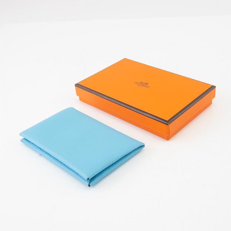 Hermés, card holder, "Porte-Cartes Calvi Chevre Mysore" 2021.