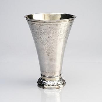 A Swedish parcel-gilt silver beaker, mark of Mathias Forswall, Uppsala 1777.