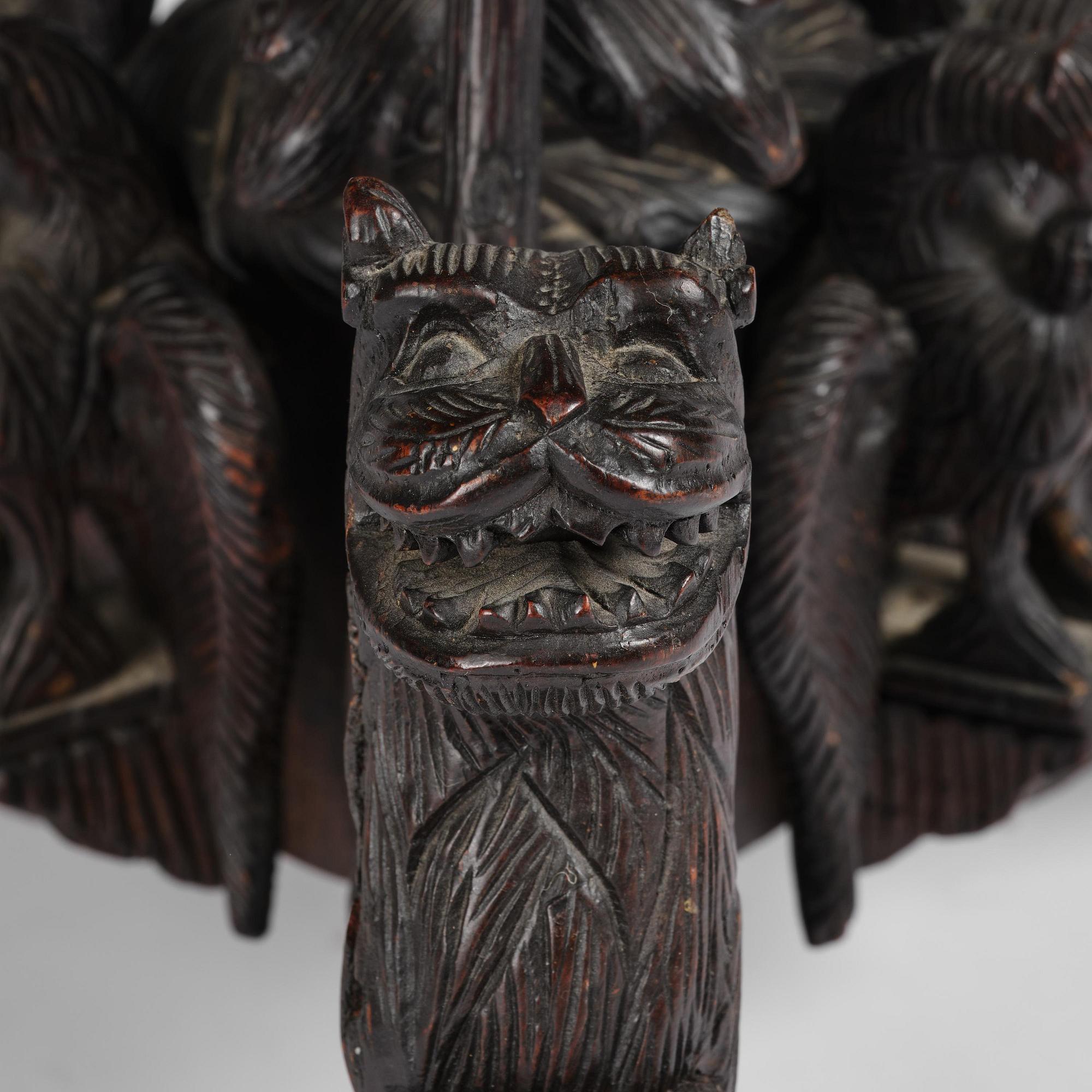 An Indian 'blackwood' occasional table, Bombay Presidency, around 1880.
