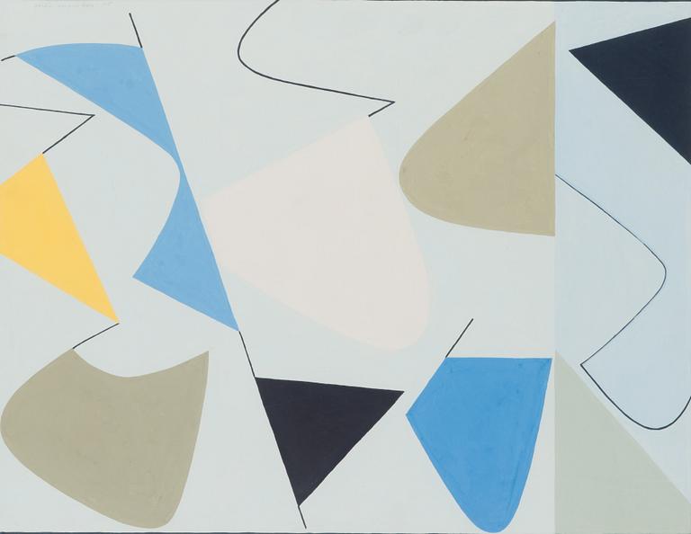 Göran Augustson, gouache on paper, signed and dated-75.