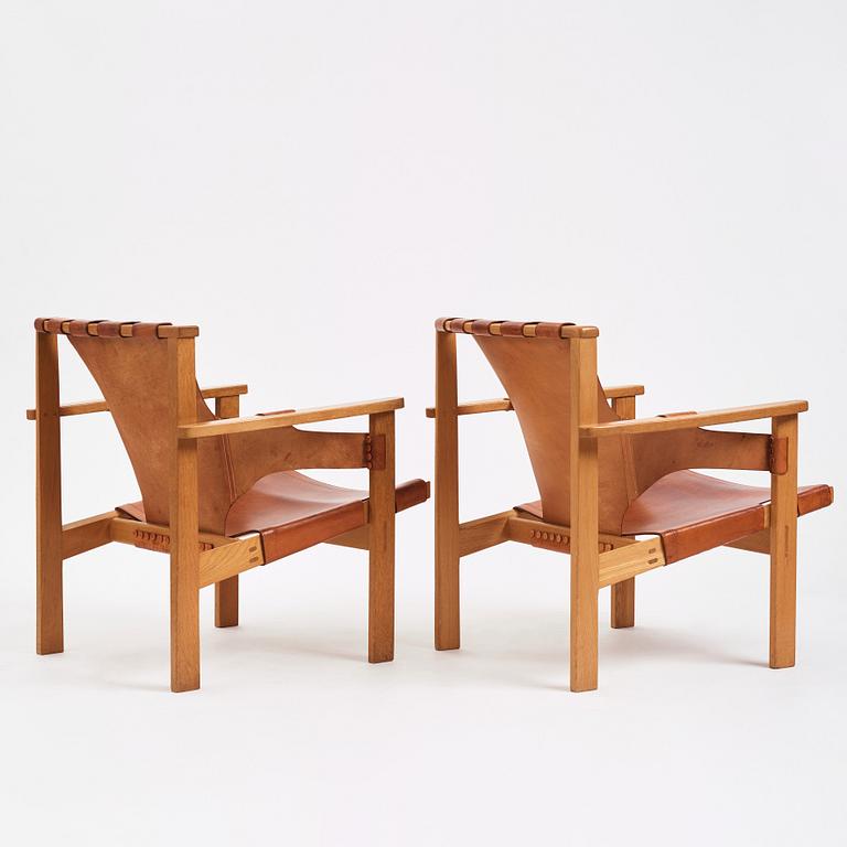 Carl-Axel Acking, a pair of "Trienna" easy chairs, Nordiska Kompaniet 1950-60s.
