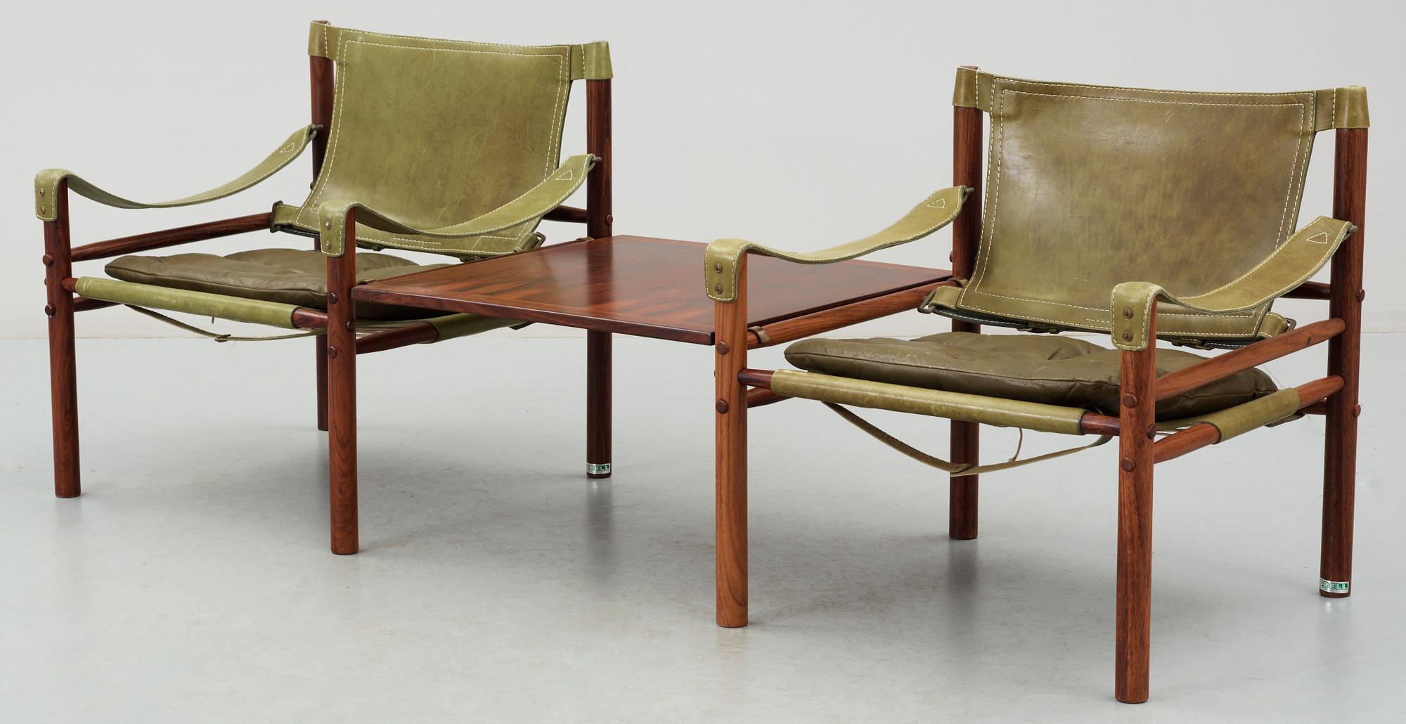 FÅTÖLJER, ett par, "Scirocco", Arne Norell. Modellen formgiven 1964.