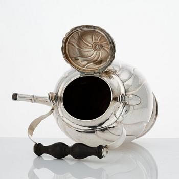 A Swedish Rococo silver tea-pot, mark of Johan Petterson, Söderhamn 1759.