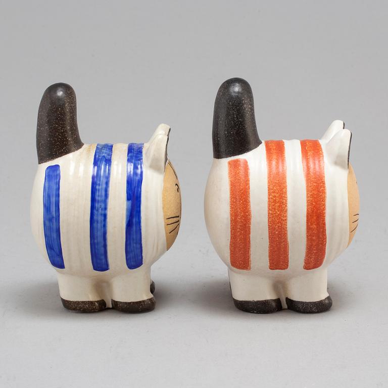 LISA LARSON, a pair of stoneware figurines, made for the japanese market.