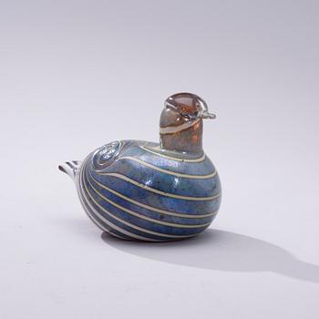 FIGURIN, 2 st, glas, signerad O. Toikka Nuutajärvi samt Oiva Toikka Nuutajärvi Notsjö.