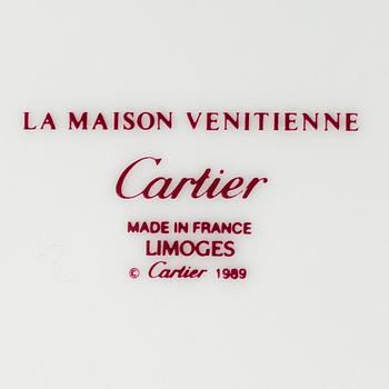 CARTIER, a 66-piece porcelain dinner and tea service 'La maison Vénitienne', Limoges, 1989.