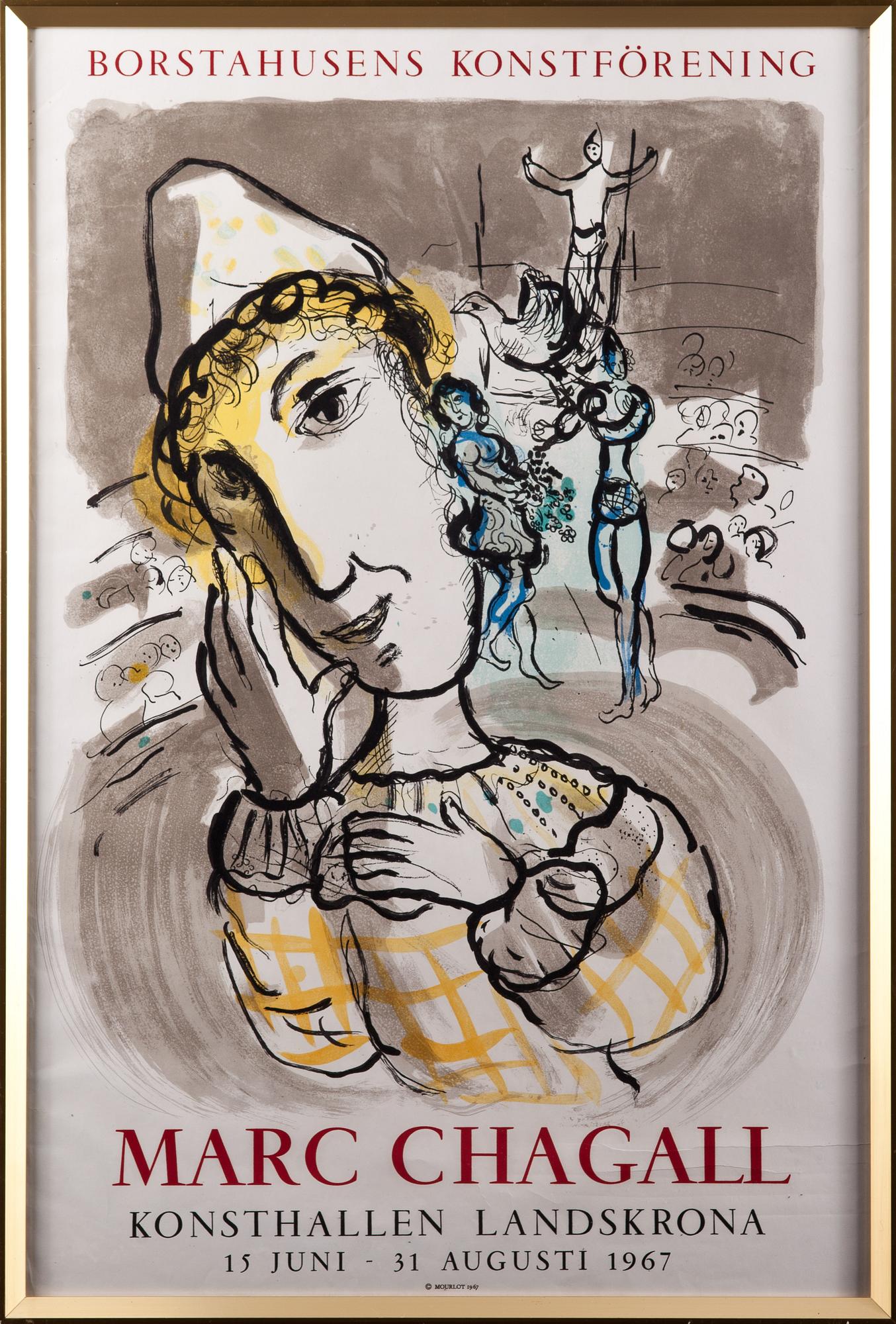MARC CHAGALL, litografiska utställningsaffischer, 2 st.