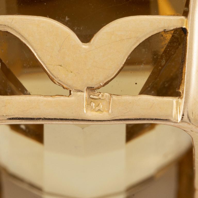 Armband 18K guld med fasettslipad kvarts.