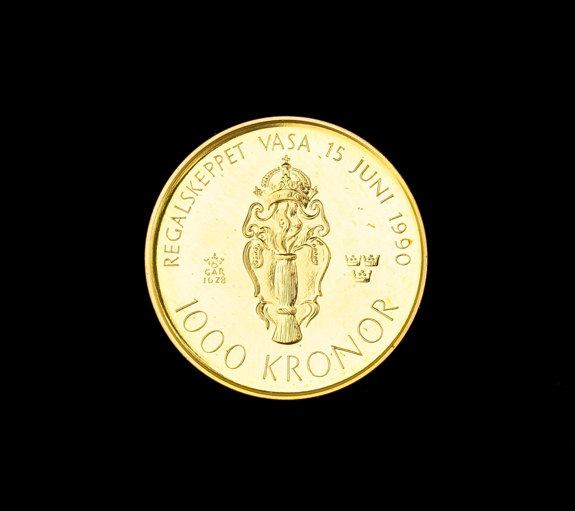 MYNT, guld, Carl XVI Gustaf, 1990. 5,8g.