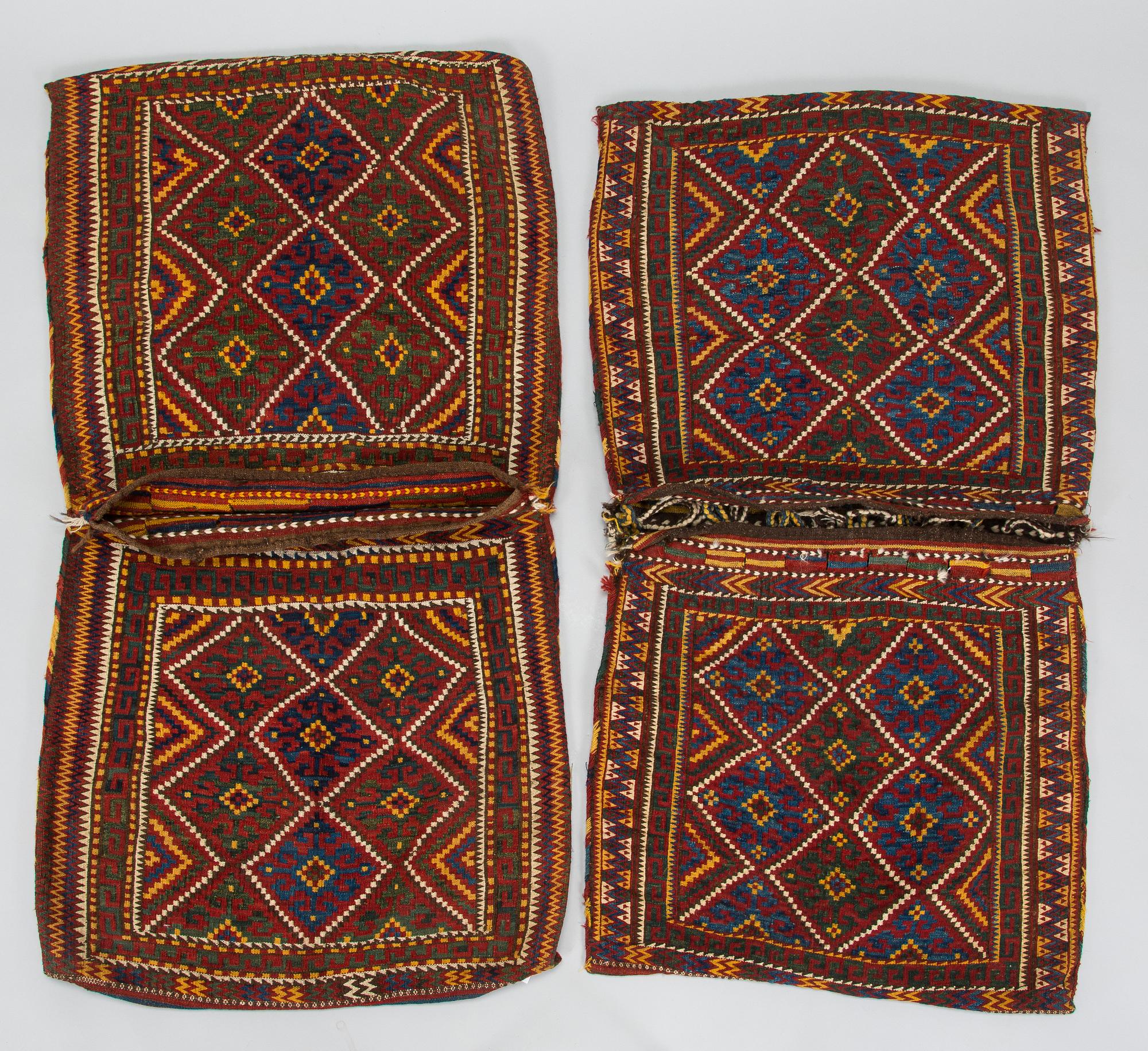 A pair of west persian saddel bags. Circa  150 x 80 cm.