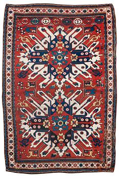 347. ANTIK KARABAGH CHELABERD. 211,5 x 147,5 cm.