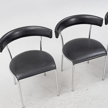 Lindau & Lindekrantz, four 'Royal' chrome chairs Lammhults.