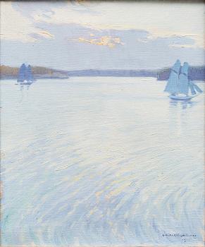 VÄINÖ HÄMÄLÄINEN, oil on canvas, signed and dated 1913.