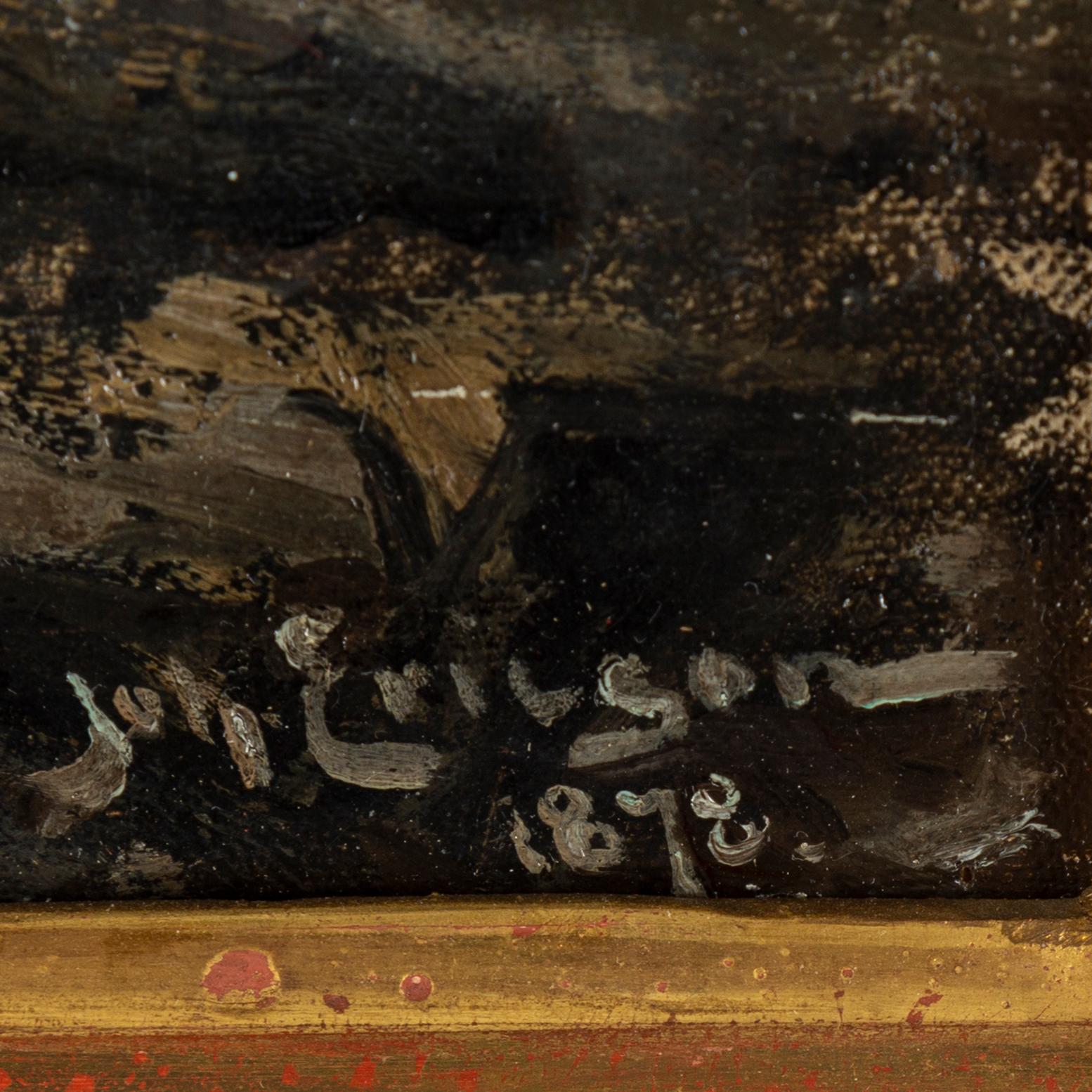Johan Ericson, oil och canvas, laid on paper panel, signed and dated 1878.
