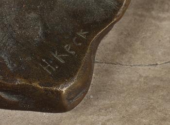 HANS KECK, skulptur, brons, sign.
