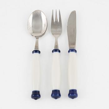 Hertha Bengtson, a 42-piece cutlery set, "Koka Blå", Rörstrand, Sweden.