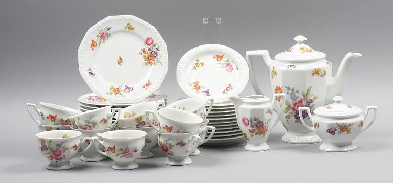 KAFFESERVIS, 26 delar, porslin, "Maria", Rosenthal.