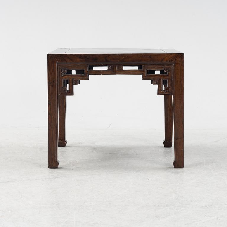 A Chinese hardwood table, presumably late Qing dynasty, circa 1900.
