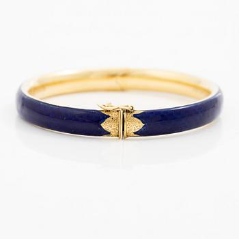 A bracelet 18K gold and enamel.