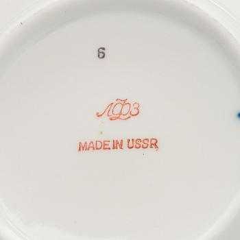 Teservis, 9 delar, "Cobalt Net", Lomonosov, Sovjetunionen.