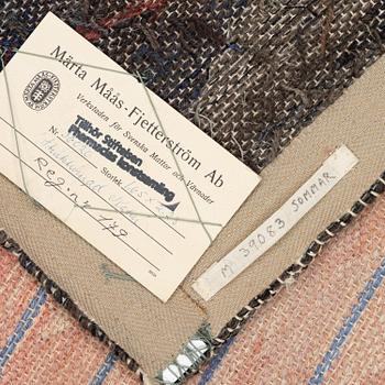 Susanne Henriques, a tapestry triptych, 'Strukturerad natur' c. 223 x 176 (one 165) cm, signed AB MMF SH.