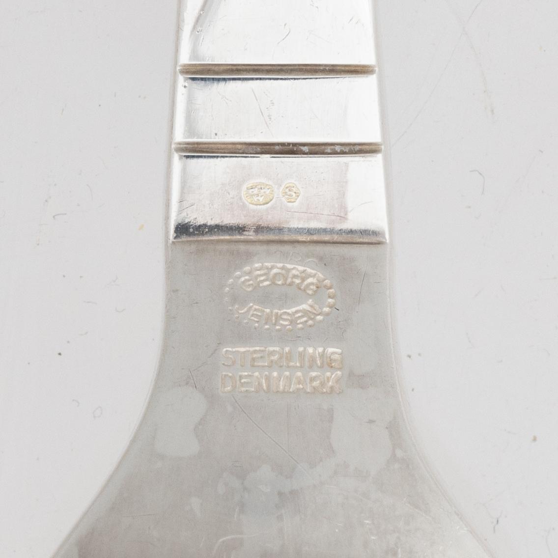 Georg Jensen, bestickservis, 24 delar, sterlingsilver, modell "Antik/Continental", Köpenhamn, Danmark efter 1945.