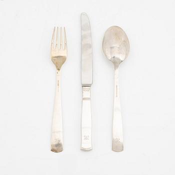 Jacob Ängman, a silver cutlery, model 'Rosenholm' GAB, (36 pieces).