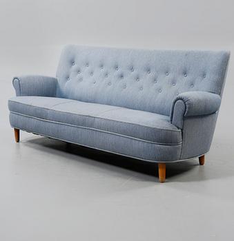 SOFFA, "Hemmakväll" Carl Malmsten, O.H. Sjögren, Tranås, omkring 1900-talets mitt.