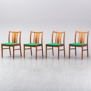 Four second half of the 20th century teak chairs.