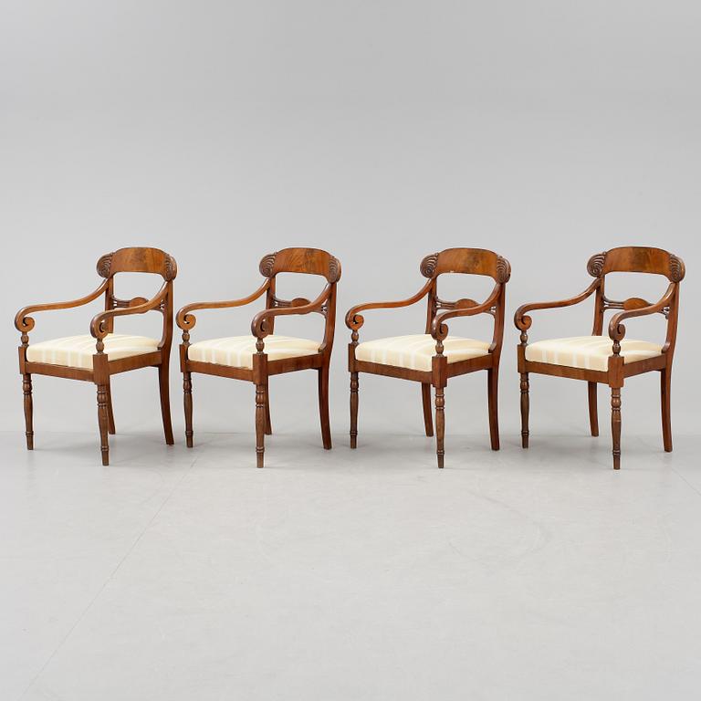 KARMSTOLAR, 4 st Karl-Johan, 1800-talets första hälft.