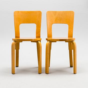 ALVAR AALTO, A SET OF 8 CHAIRS. NO 66, design 1933.