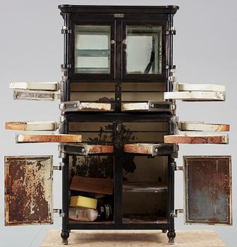 TANDLÄKARSKÅP, plåt, Lee S Smith&Son Co, USA, 1900-talets början.