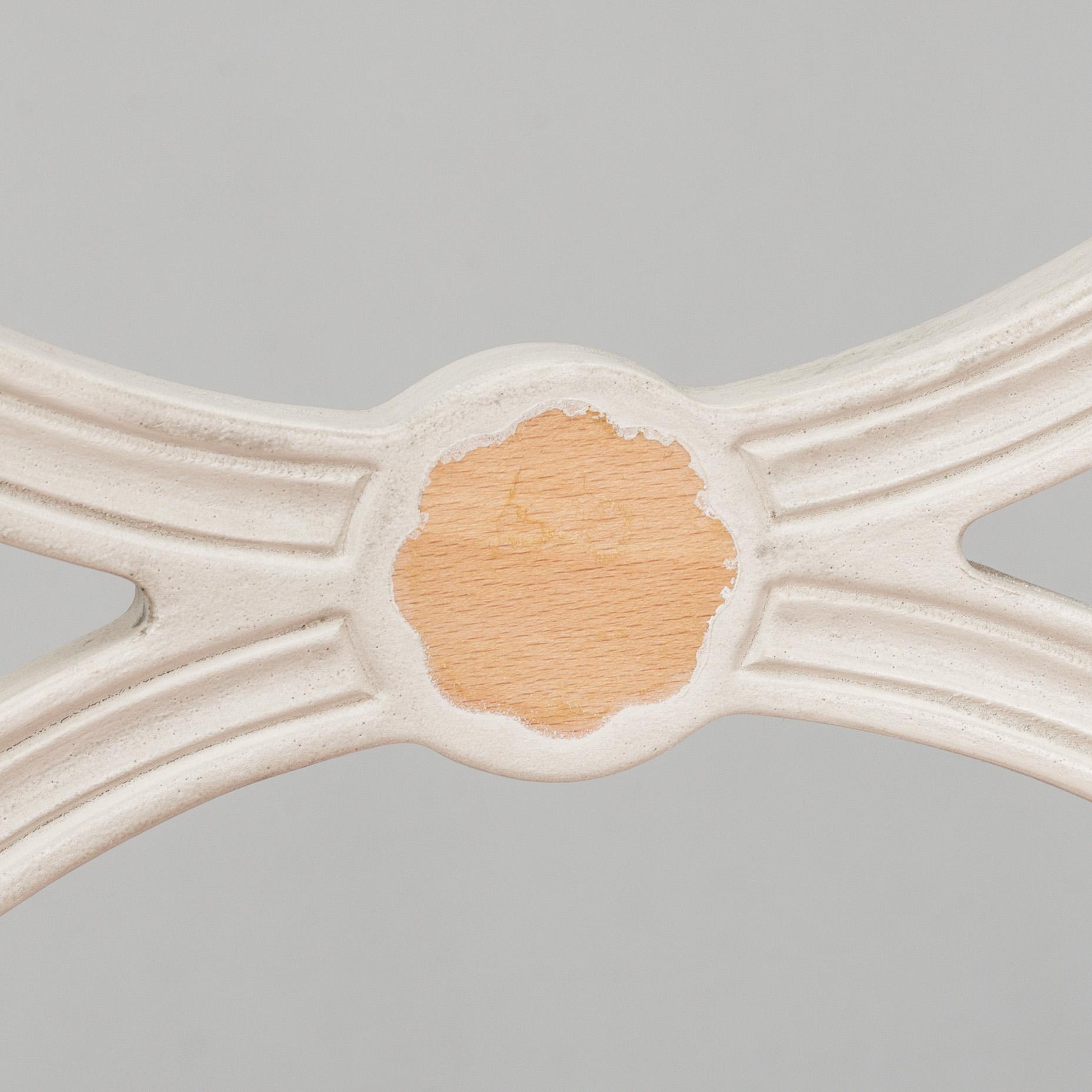 Eight late 20th century Gustavian style chairs.