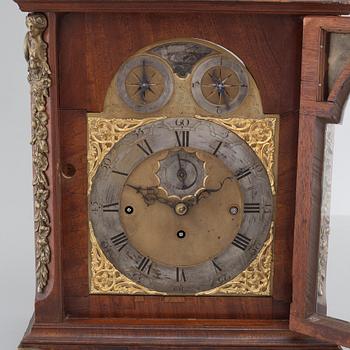 An 18th century mantel clock, marked Edward Pistor London.