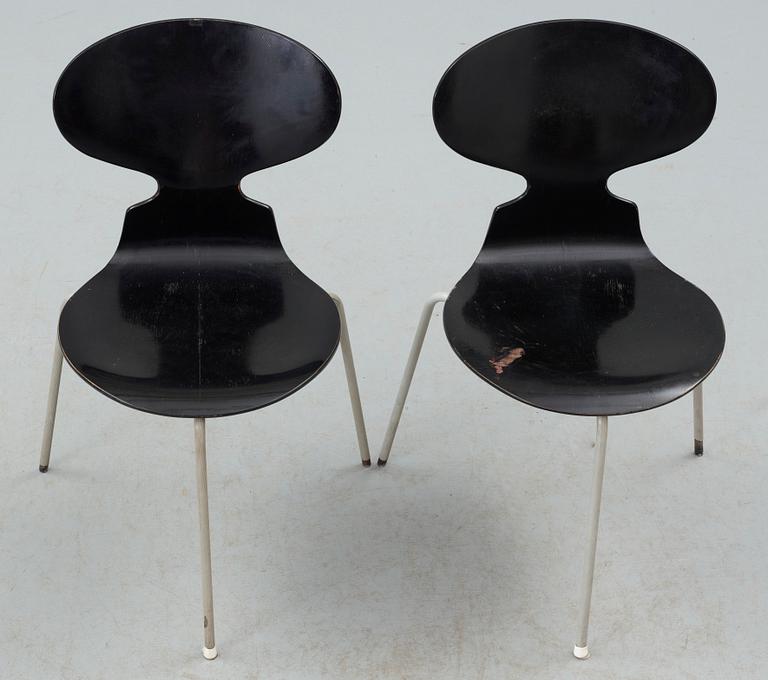 STOLAR, 2 st, "Myran", Arne Jacobsen, Fritz Hansen, 1950-tal.