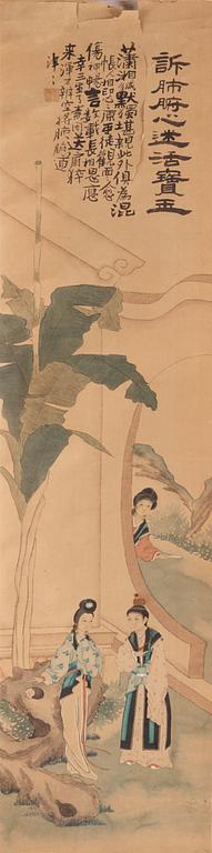 Zhang Zhiwan (1811-1897), målningar, ett par. Qingdynastin.