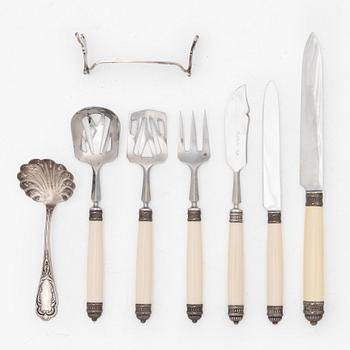 Christofle, an 111-piece silver-plate 'Rubans' flatware set, France, 20th century.