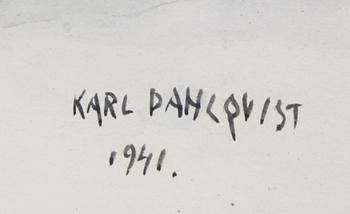 KARL DAHLQVIST, akvarell, sign  o dat 1941.