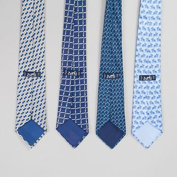 HERMÈS, ties, 4 pieces.